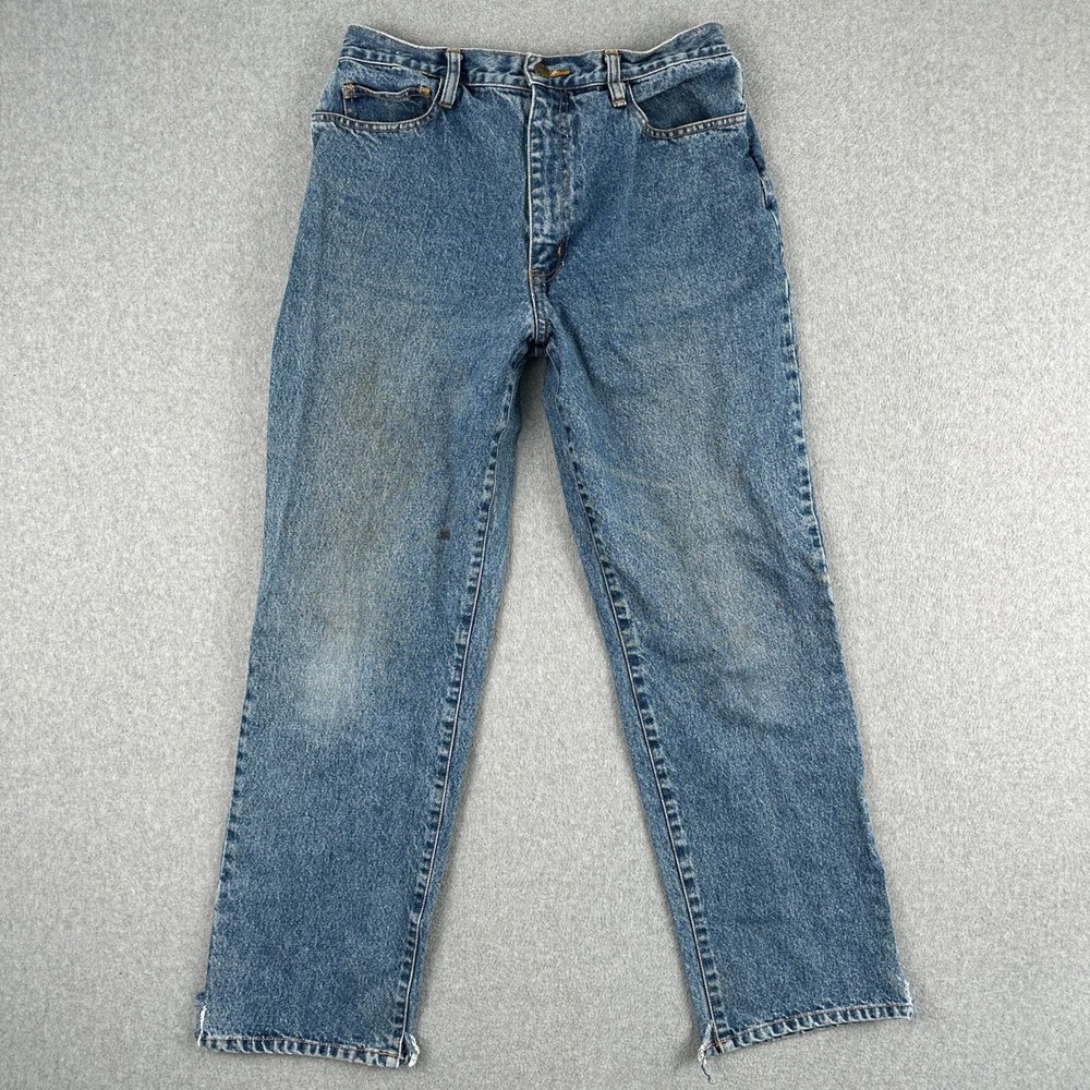 Vintage 90's Triumph Jeans Men's 32 Blue Classics Straight Leg Medium Wash Denim